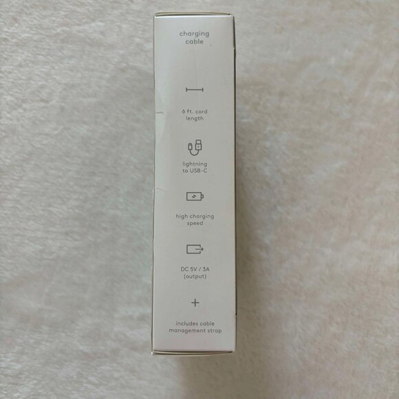 Brand New Heyday Black, Brown & White Colored 6ft. Lightning Cable to USB-C - Picture 3 of 5